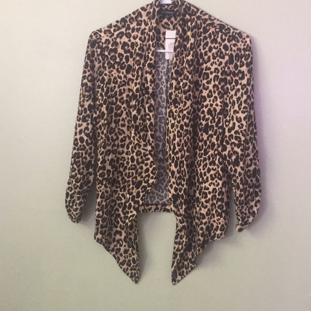 Leopard print wrap/coverup/cardigan